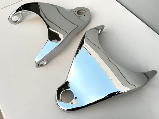 1958-1964 CHEVY IMPALA UPPER CONTROL ARMS 1 INCH EXTEND , REINFORCED AND MOLD FOR 4HOLE UPER BALL JOINTS 1PAIR [ORIGINAL / OEM] [CHROME FINISH] [LOWRIDER HYDRAULICS]