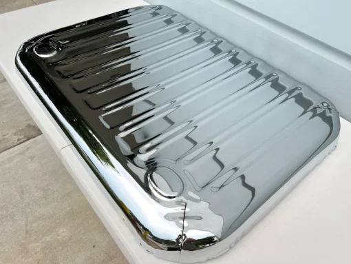 1961-1964 CHEVY IMPALA TRUNK WELL / TRUNK COVER W/2" LIP / LOWER CENTER TRUNK FLOOR [NEW][CHROME FINISH]