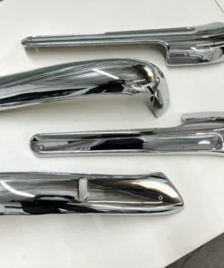 1959-1960 CHEVY IMPALA FRONT BENCH SEAT TRIMS , SHELLS 4PC / CHROME FINISH [GM ORIGINAL OEM RESTORED]