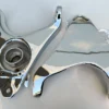 1958-1964 CHEVY IMPALA LOWER CONTROL ARMS REINFORCED AND MOLD with SADDLES (ARMS ONLY) 1PAIR [ORIGINAL / OEM] [CHROME FINISH]