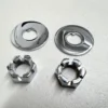 1958-64 CHEVY IMPALA / FULL SIZE SPINDLE STEERING KNUCKLE NUT WASHER SET / CHROME FINISH [ORIGINAL OEM]