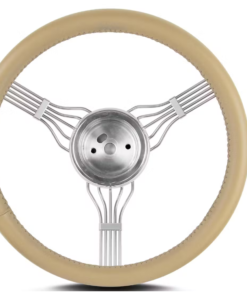Lecarra 55309 15 Inch Steering Wheel, Newstalgic Banjo, Tan Wrap