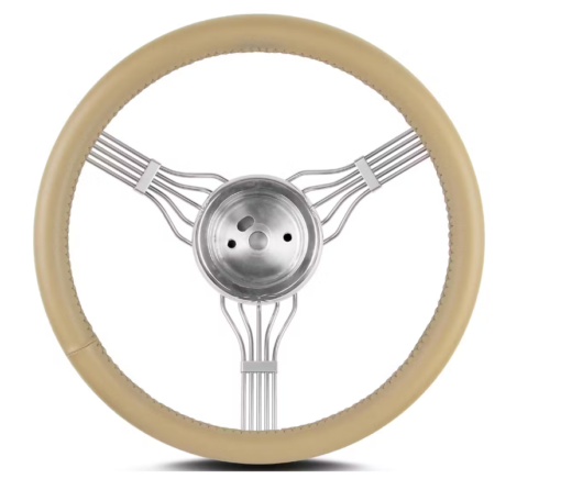 Lecarra 55309 15 Inch Steering Wheel, Newstalgic Banjo, Tan Wrap